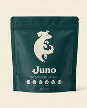 Juno Daily all-in-one dog supplement pouch — vet-formulated daily probiotic, glucosamine and omega-3 powder for dogs, made in the UK