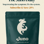 Juno Daily all-in-one dog supplement front pack for digestion joints skin heart and brain support